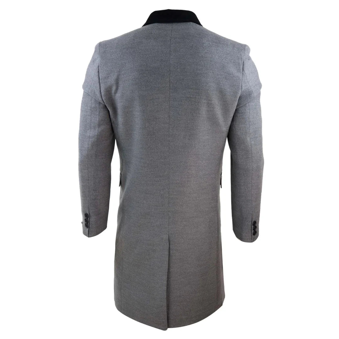 TruClothing Men's 3/4 Double Breasted Wool Overcoat Peaky Blinders