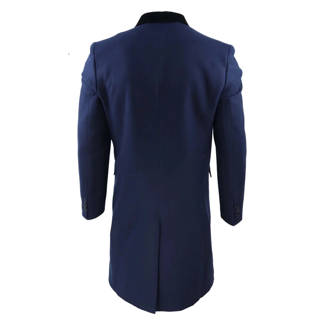 TruClothing Men's 3/4 Double Breasted Wool Overcoat Peaky Blinders