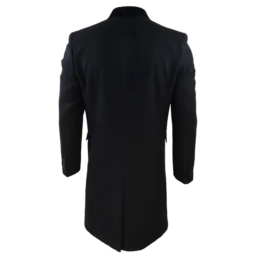 TruClothing Men's 3/4 Double Breasted Wool Overcoat Peaky Blinders