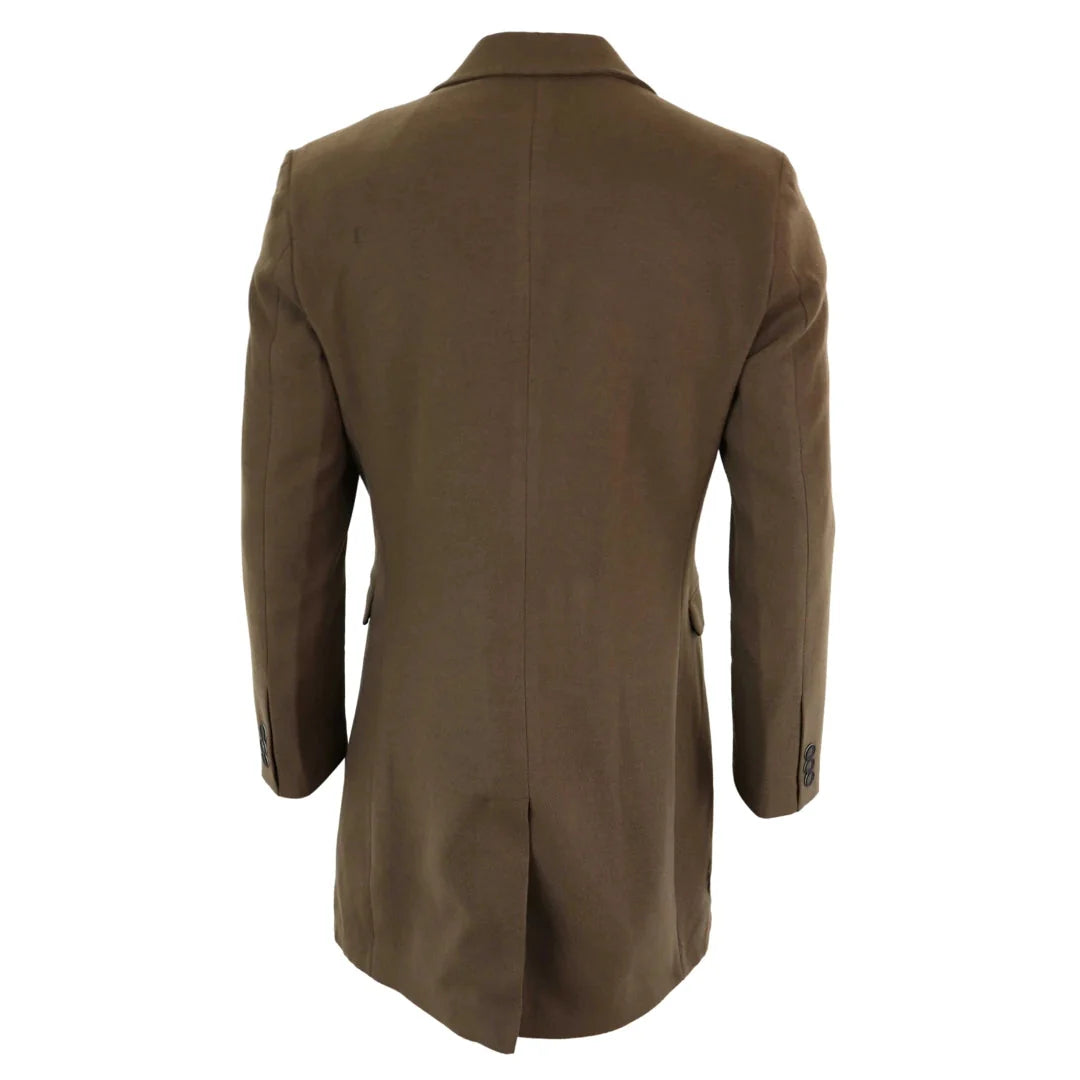 TruClothing Men's Classic Long Wool Overcoat