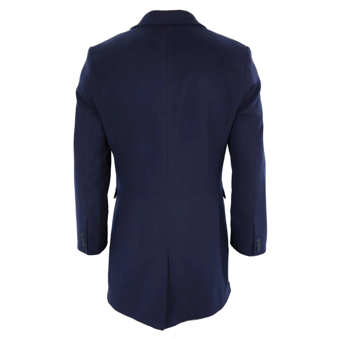 TruClothing Men's Classic Long Wool Overcoat