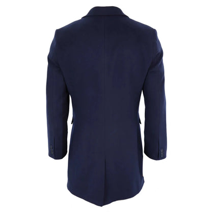TruClothing Men's Classic Long Wool Overcoat