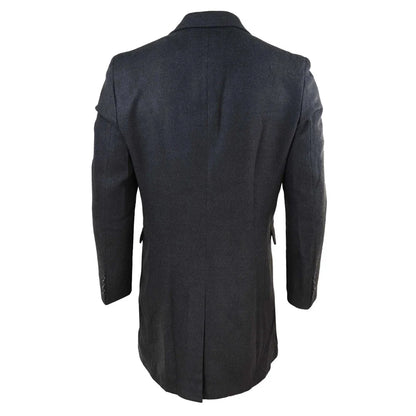 TruClothing Men's Classic Long Wool Overcoat