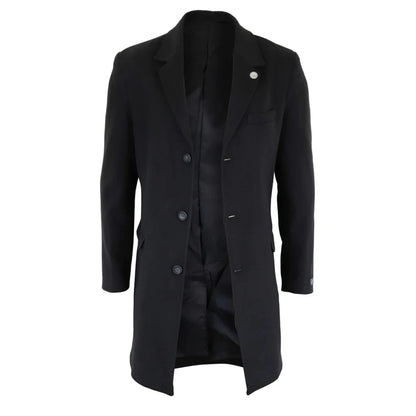 TruClothing Men's Classic Long Wool Overcoat
