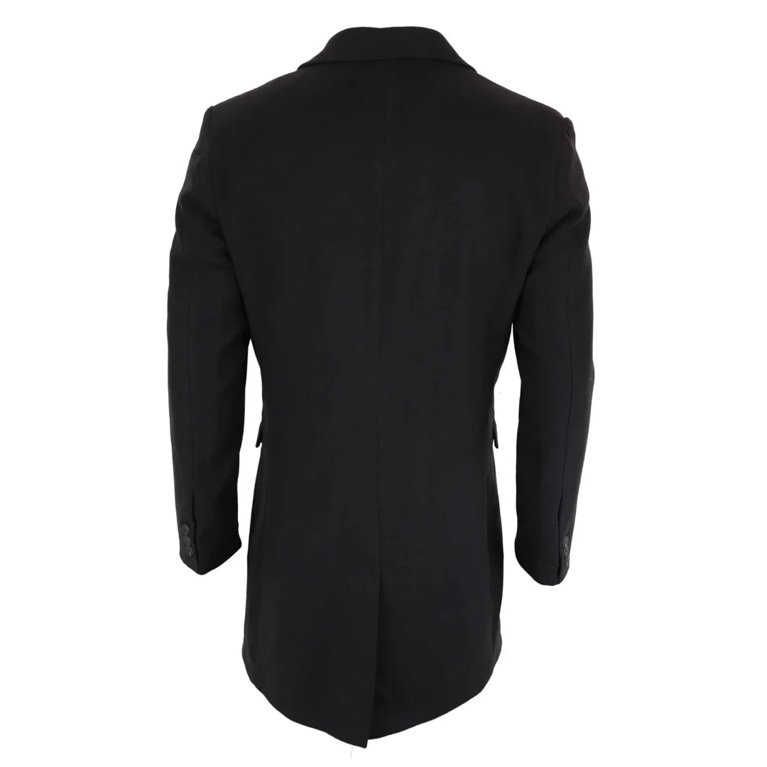 TruClothing Men's Classic Long Wool Overcoat