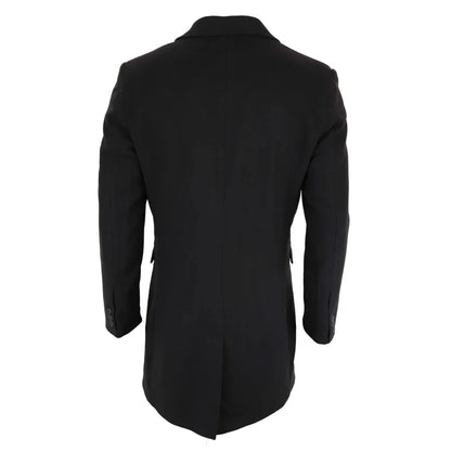 TruClothing Men's Classic Long Wool Overcoat