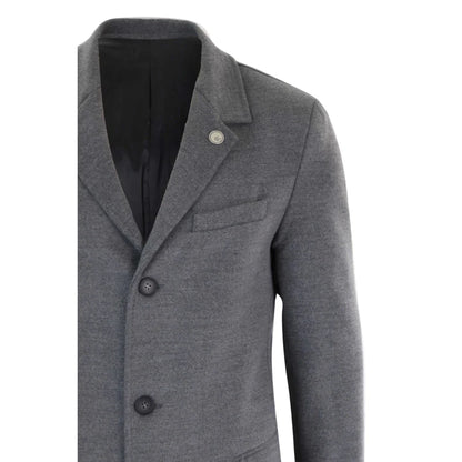TruClothing Men's Classic Long Wool Overcoat