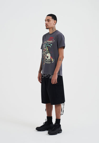 Mens Drag And Venom At Sunset T-Shirt - Charcoal
