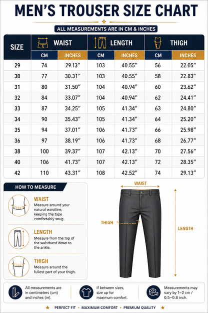 Mens Slim Fit Formal Trousers Stretch Smart Business Suit Pants - QHA UK