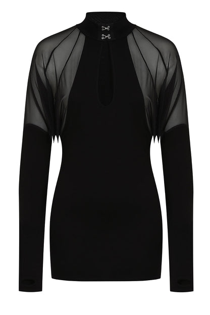 Necessary Evil Vespertilio Long Sleeve Bat Wings Effect Batwing Top - Size 8 Left Only!