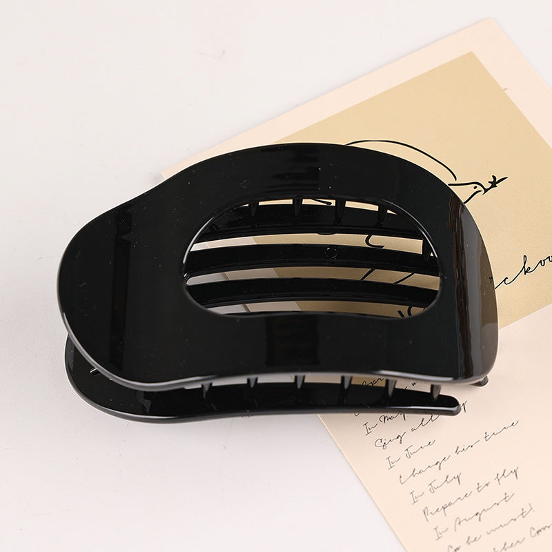 Flat Oval Barrettes Back Head Updo Hair Claw