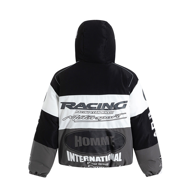 Men’s Winter Jacket - Retro Hooded Black