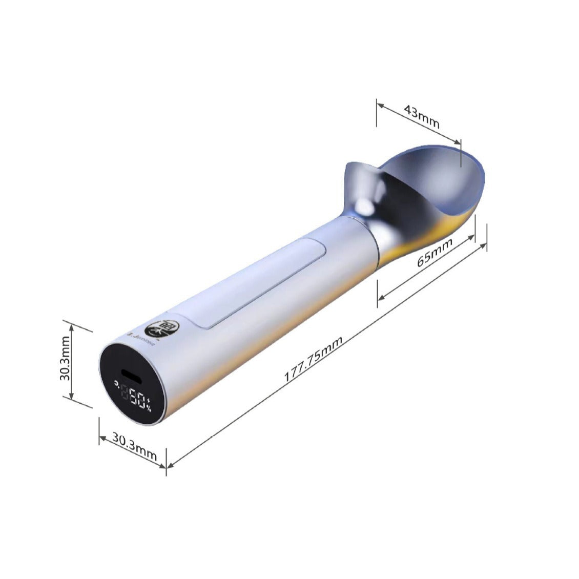 Heating Constant Temperature Ice Cream Scoop Charging Heating Stainless Steel