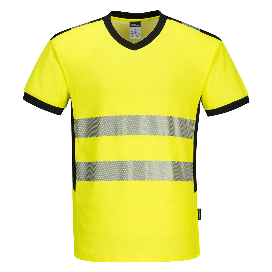 Portwest PW3 Hi-Vis V-Neck Mesh Insert T-Shirt S/S