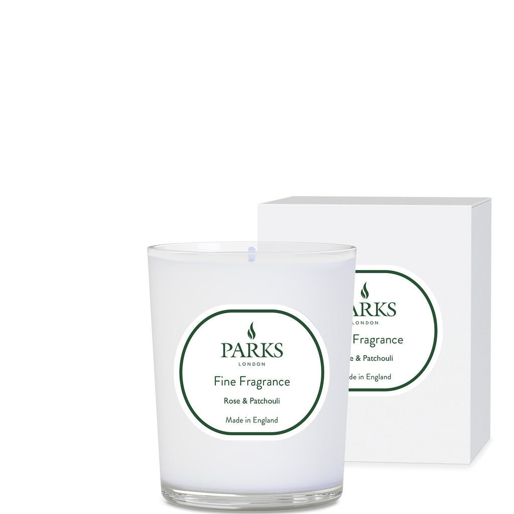 FINE FRAGRANCE 180G CANDLE ROSE & PATCHOULI