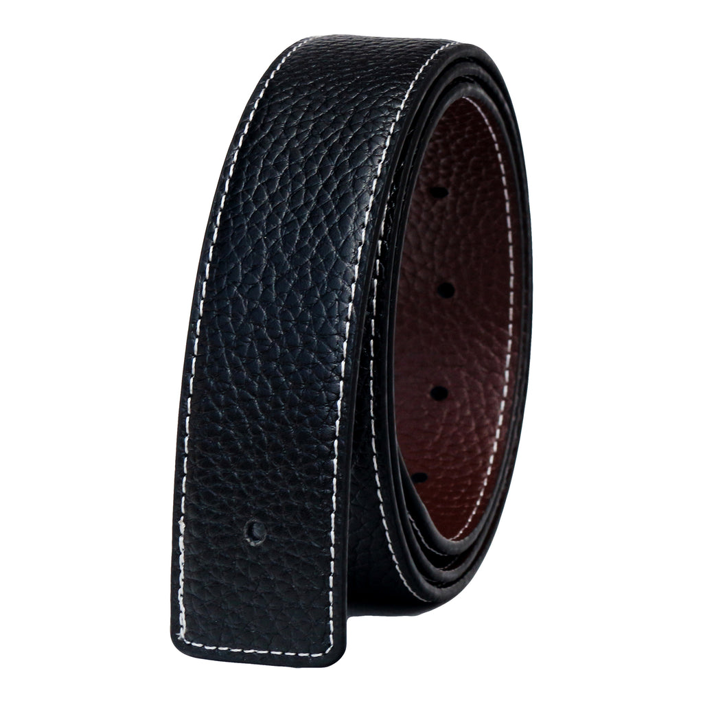 Ceintures réversibles en cuir QHA pour hommes, sans boucle, sangle de rechange pour jeans Q02