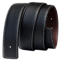 Mens Leather Belt Strap Replacement No Buckle Reversible 38mm Dress Belt Q02
