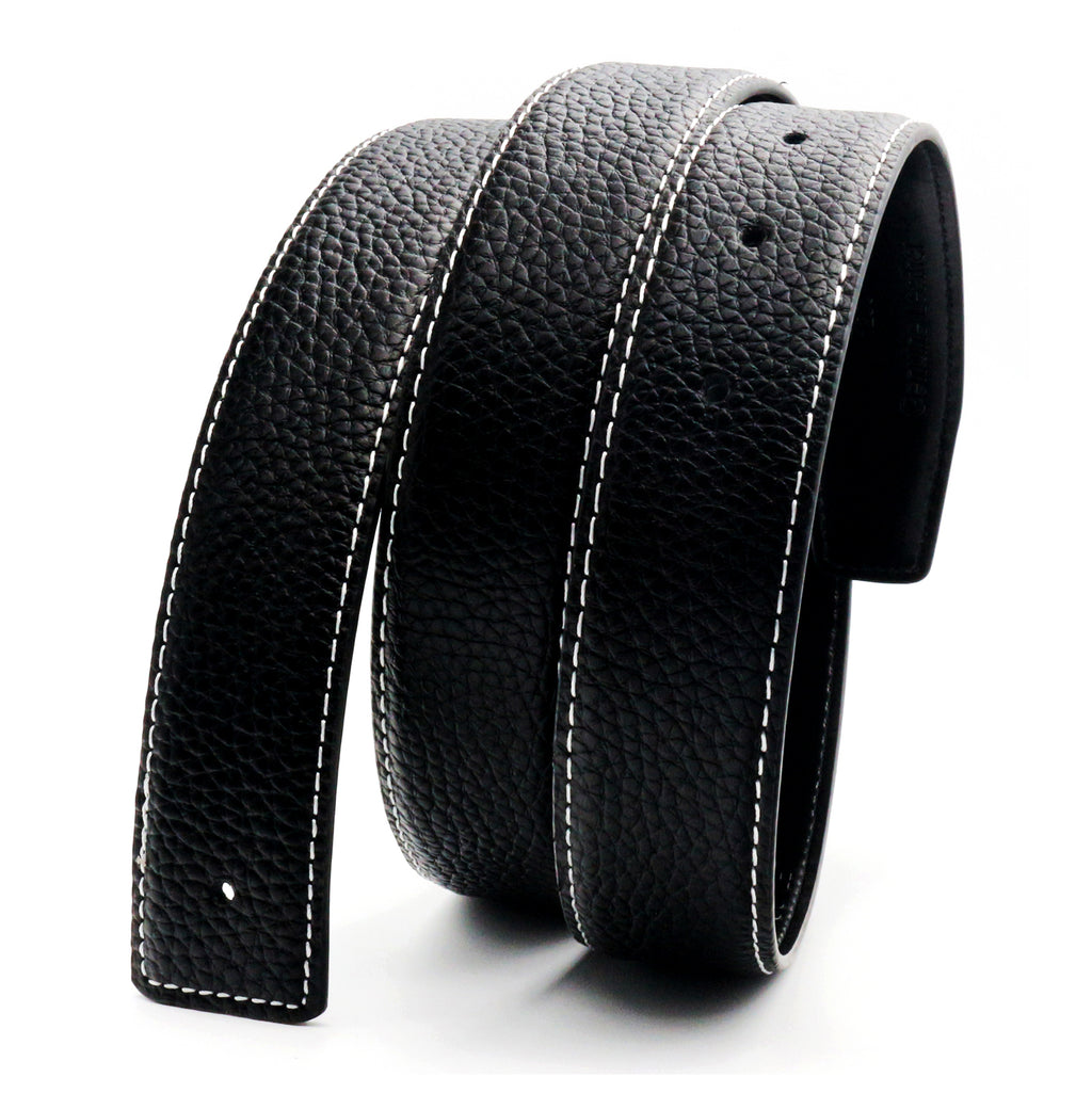 QHA Mens Leather Belts Genuine Replacement Belt Strap for H Buckle 32mm Wide Q03