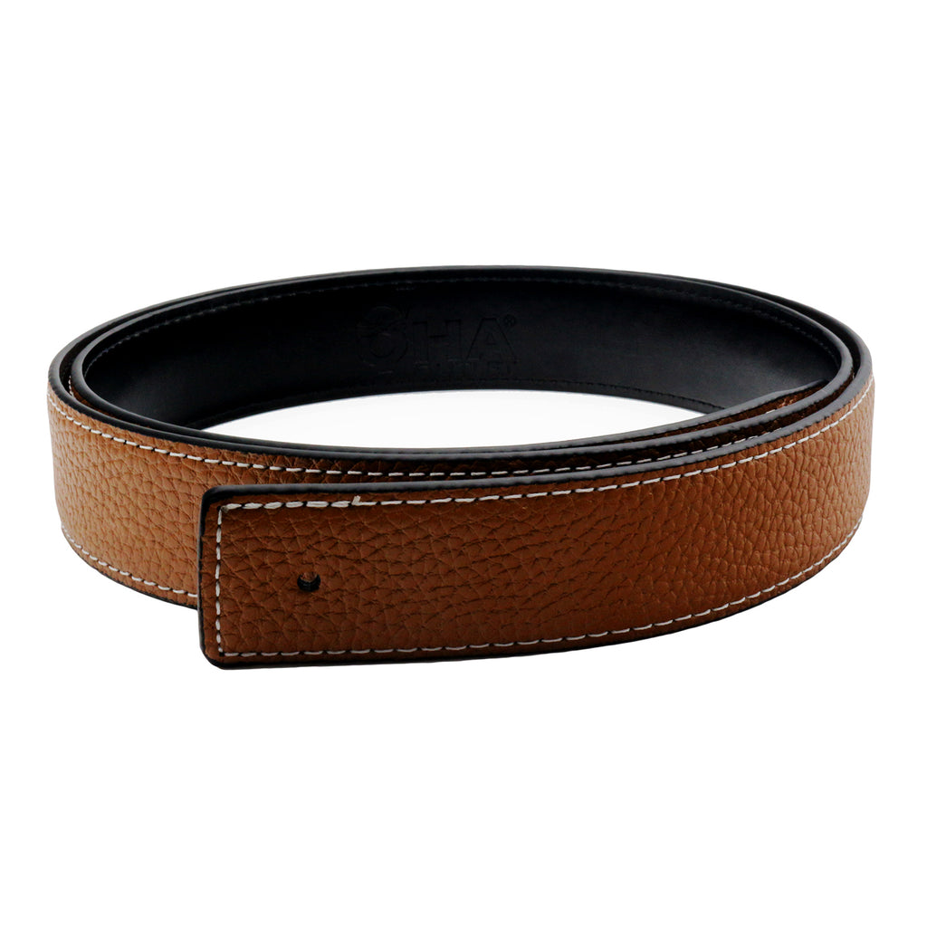 QHA Mens Leather Belts Genuine Replacement Belt Strap for H Buckle 32mm Wide Q03