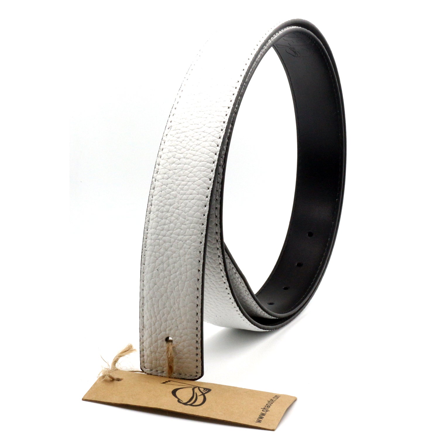 QHA Mens Leather Belts Genuine Replacement Belt Strap for H Buckle 32mm Wide Q03