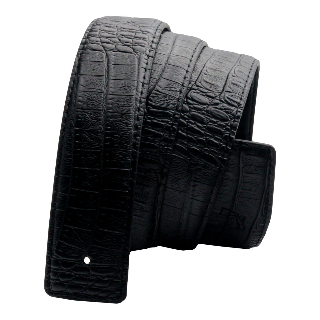 QHA Mens Leather Belts Replacement Belt Strap for Men Jeans No Buckle 38mm Wide Q04
