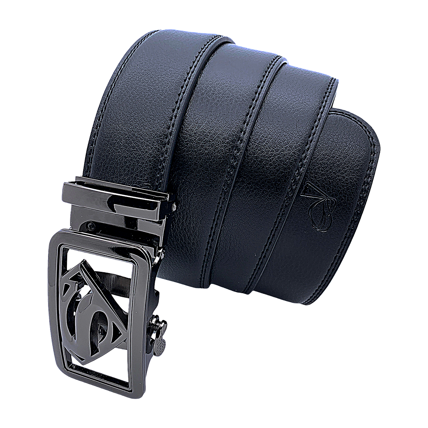 QHA Men's Ratchet Leather Belt – 35mm, Automatic Buckle, No Holes, 5 Colours Q07