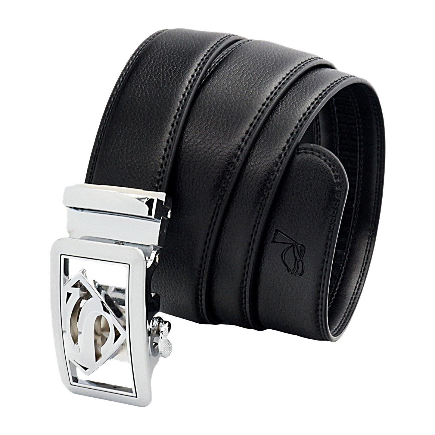 QHA Men's Ratchet Leather Belt – 35mm, Automatic Buckle, No Holes, 5 Colours Q07