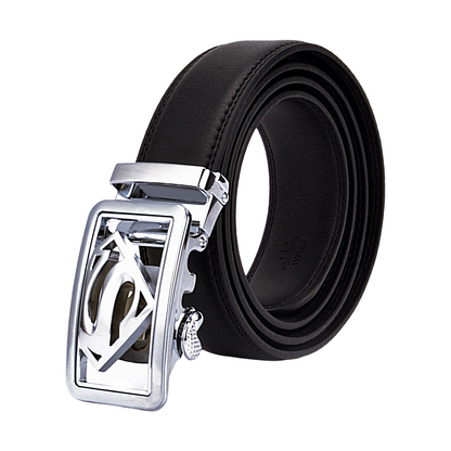 QHA Men's Ratchet Leather Belt – 35mm, Automatic Buckle, No Holes, 5 Colours Q07