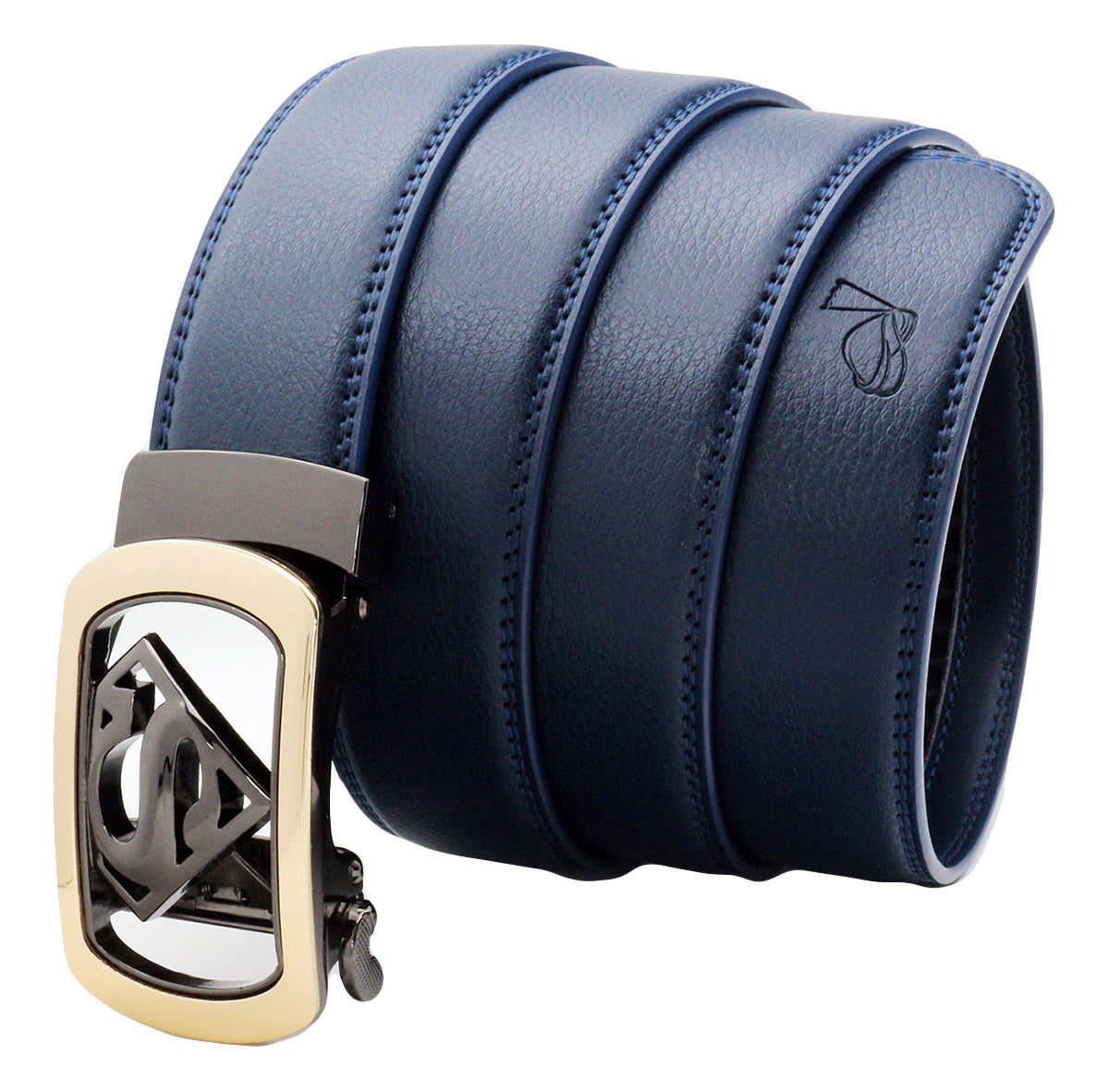 Ceintures en cuir QHA pour hommes Superman, boucle de ceinture à cliquet automatique pour super-héros, Q07