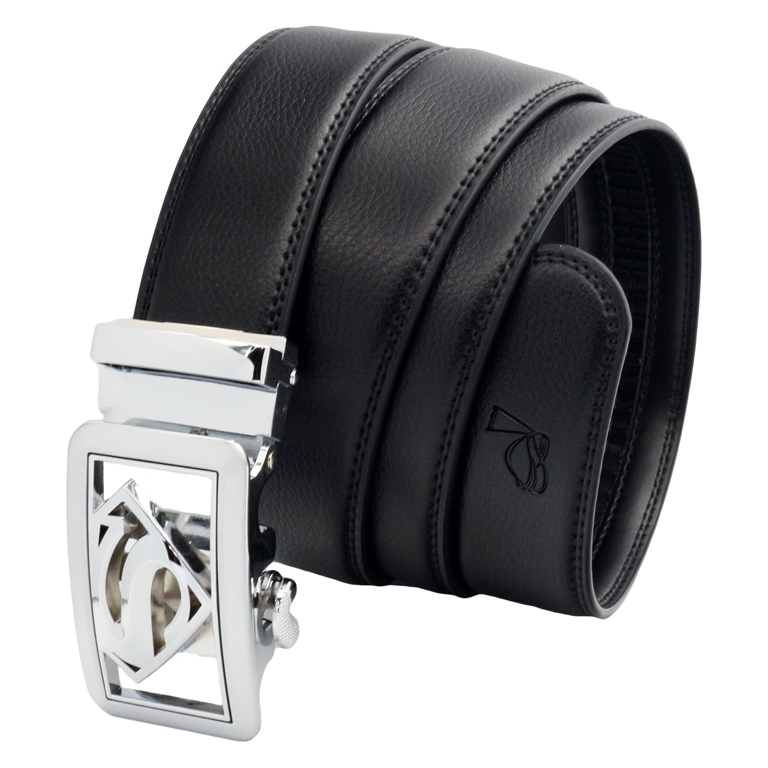 Ceintures en cuir QHA pour hommes Superman, boucle de ceinture à cliquet automatique pour super-héros, Q07