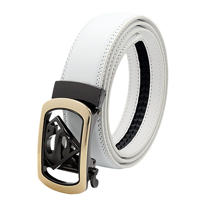 QHA Men's Ratchet Leather Belt – 35mm, Automatic Buckle, No Holes, 5 Colours Q07