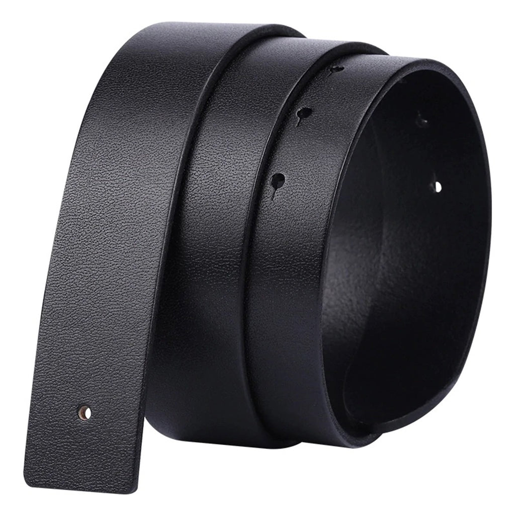 QHA Mens Top Grain Leather Replacement Belt Strap for Jeans Without Buckle Q08