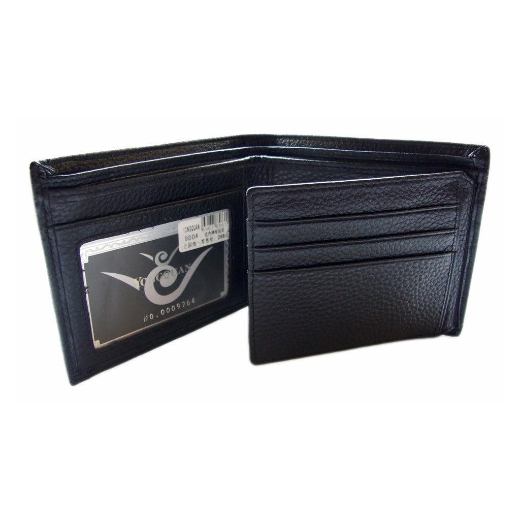 QHA Mens Wallet Real Leather Purse ID Credit Card Holder Coin Pocket Gift New W04