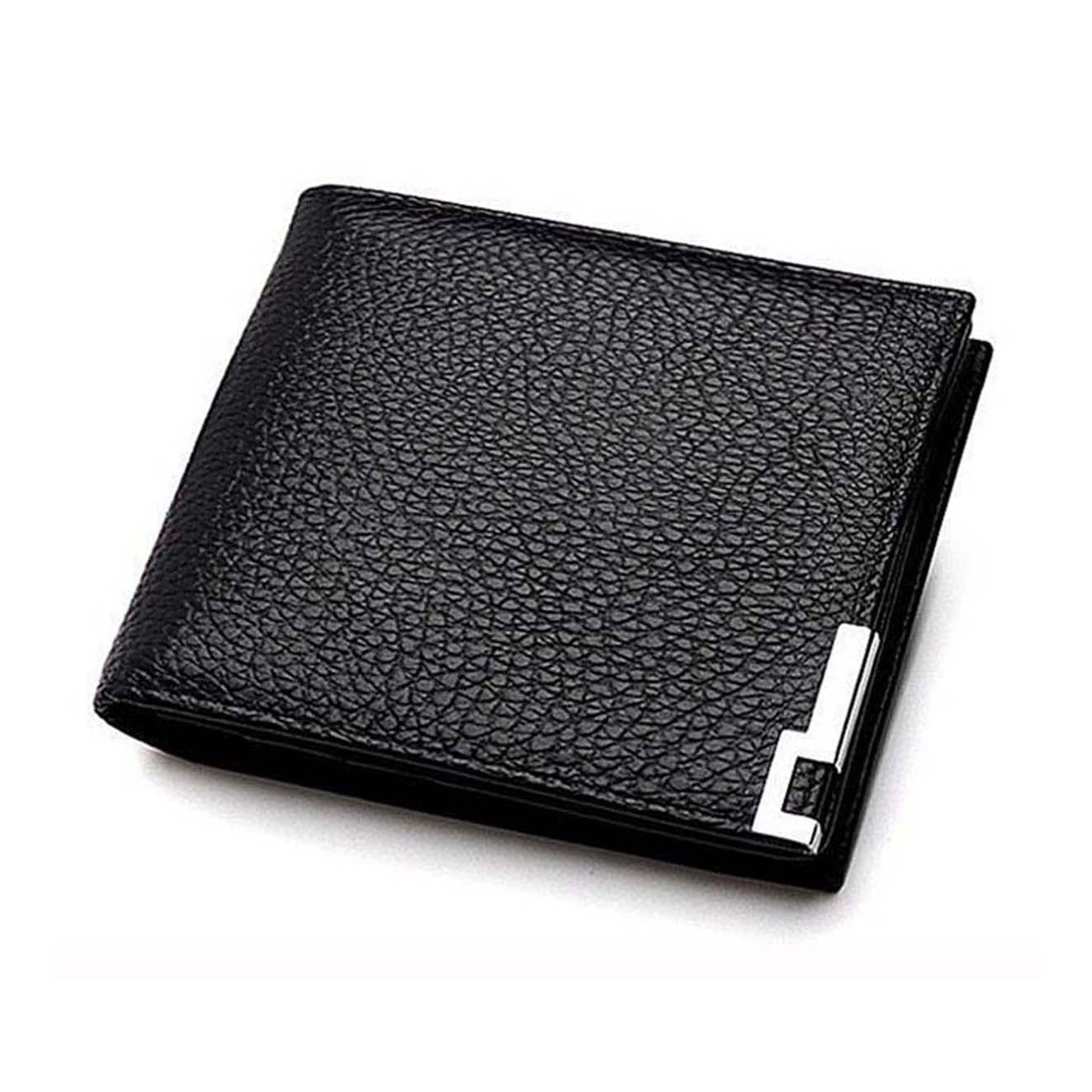 QHA Mens Wallet Real Leather Purse ID Credit Card Holder Coin Pocket Gift New W06