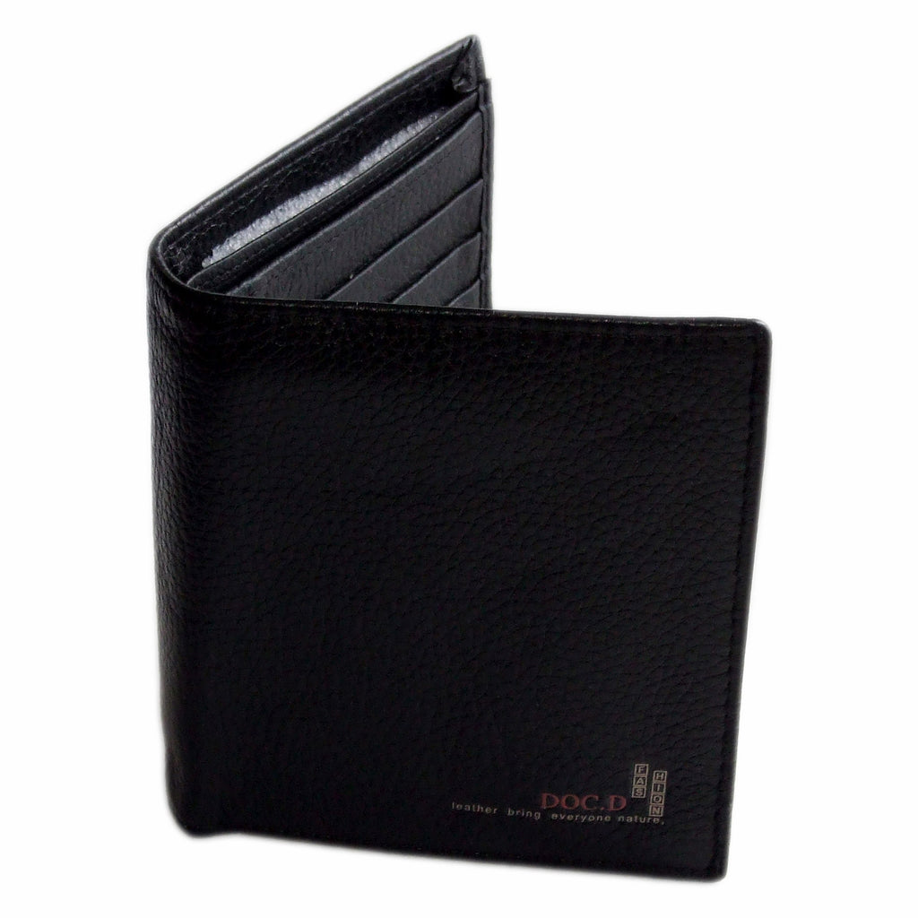 QHA Mens Wallet Real Leather Purse ID Credit Card Holder Coin Pocket Gift New W09