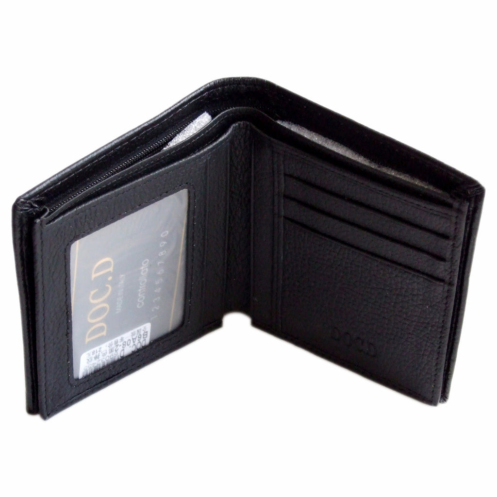 QHA Mens Wallet Real Leather Purse ID Credit Card Holder Coin Pocket Gift New W09
