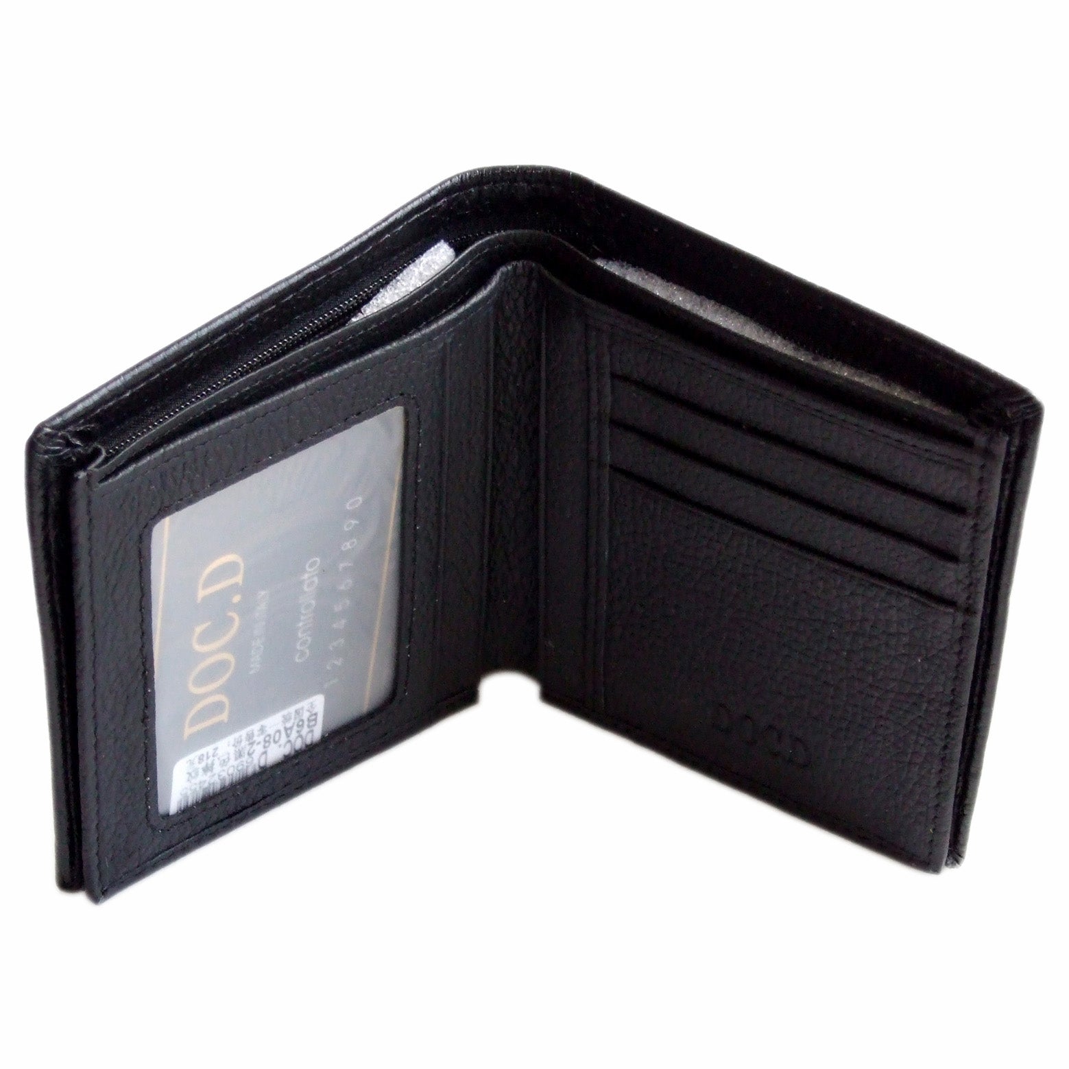 QHA Mens Wallet Real Leather Purse ID Credit Card Holder Coin Pocket Gift New W09