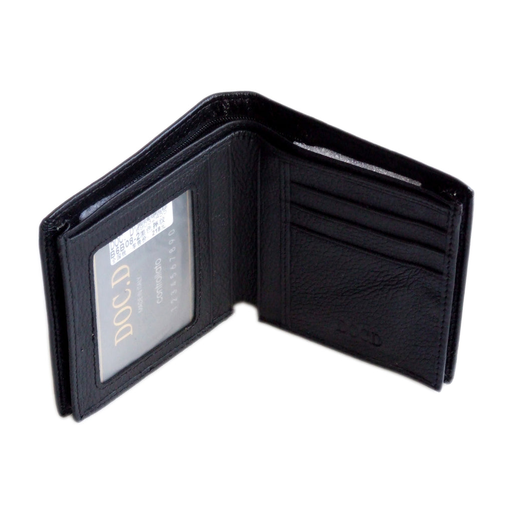QHA Mens Wallet Real Leather Purse ID Credit Card Holder Coin Pocket Gift New W12