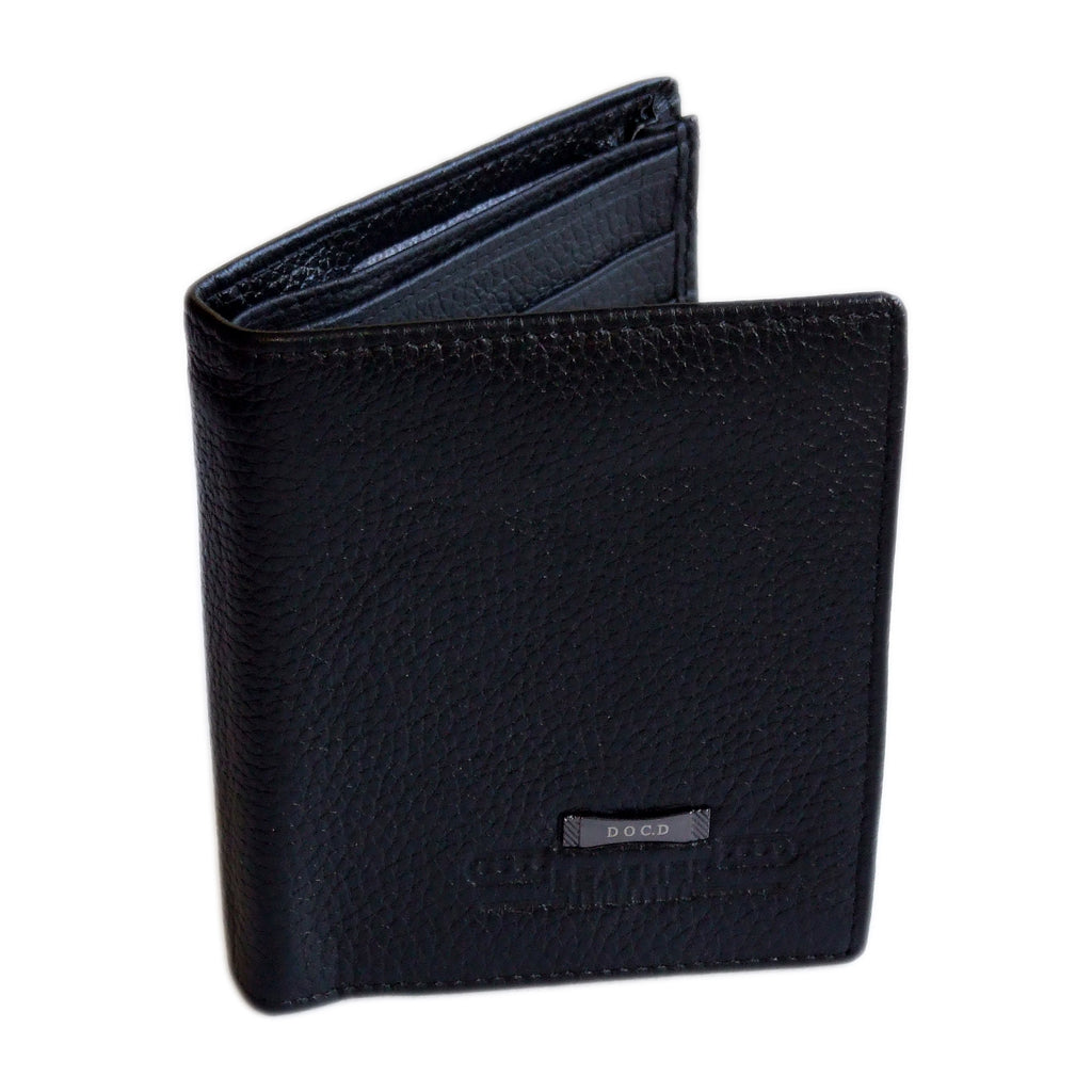 QHA Mens Wallet Real Leather Purse ID Credit Card Holder Coin Pocket Gift New W12