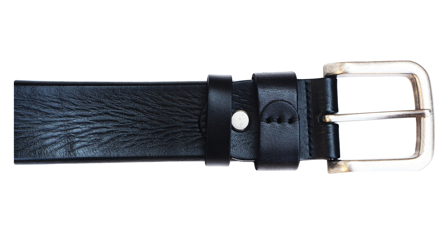 QHA Mens Real Leather Belt for Jeans Top Grain 38mm Wide Q16