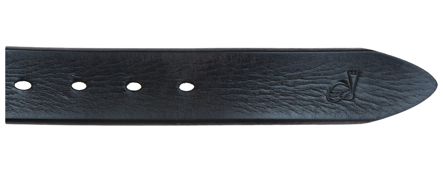 QHA Mens Real Leather Belt for Jeans Top Grain 38mm Wide Q16