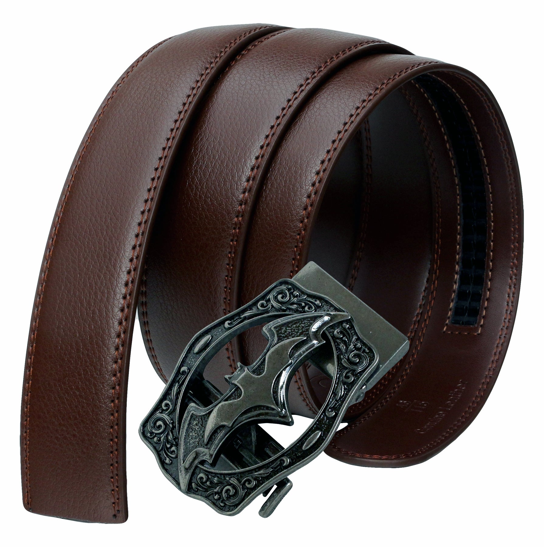 Ceinture à cliquet en cuir pour homme QHA avec boucle automatique, largeur 35 mm, Q18