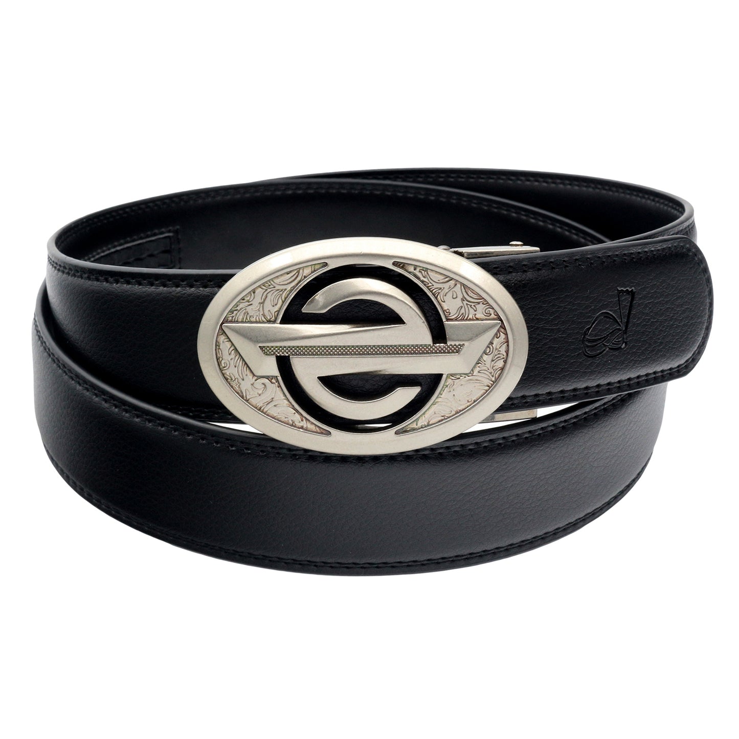 QHA Mens Ratchet Leather Belt Automatic Buckle 35mm Wide Q28