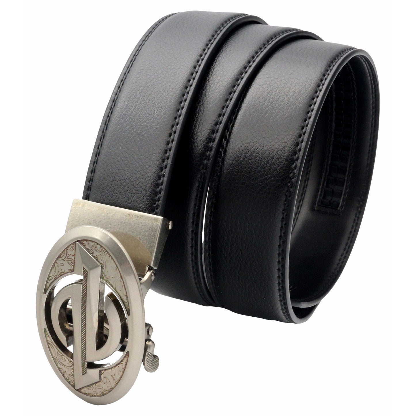 QHA Mens Ratchet Leather Belt Automatic Buckle 35mm Wide Q28