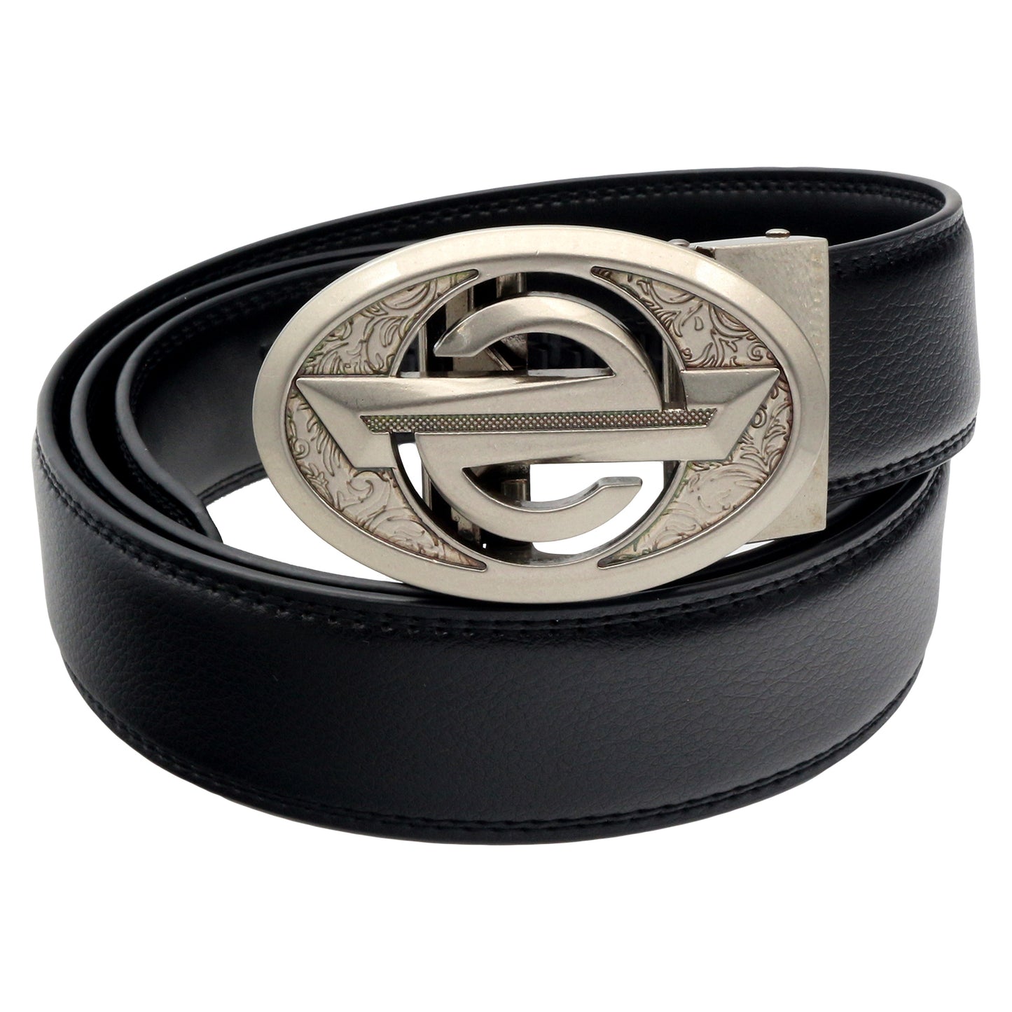 QHA Mens Ratchet Leather Belt Automatic Buckle 35mm Wide Q28