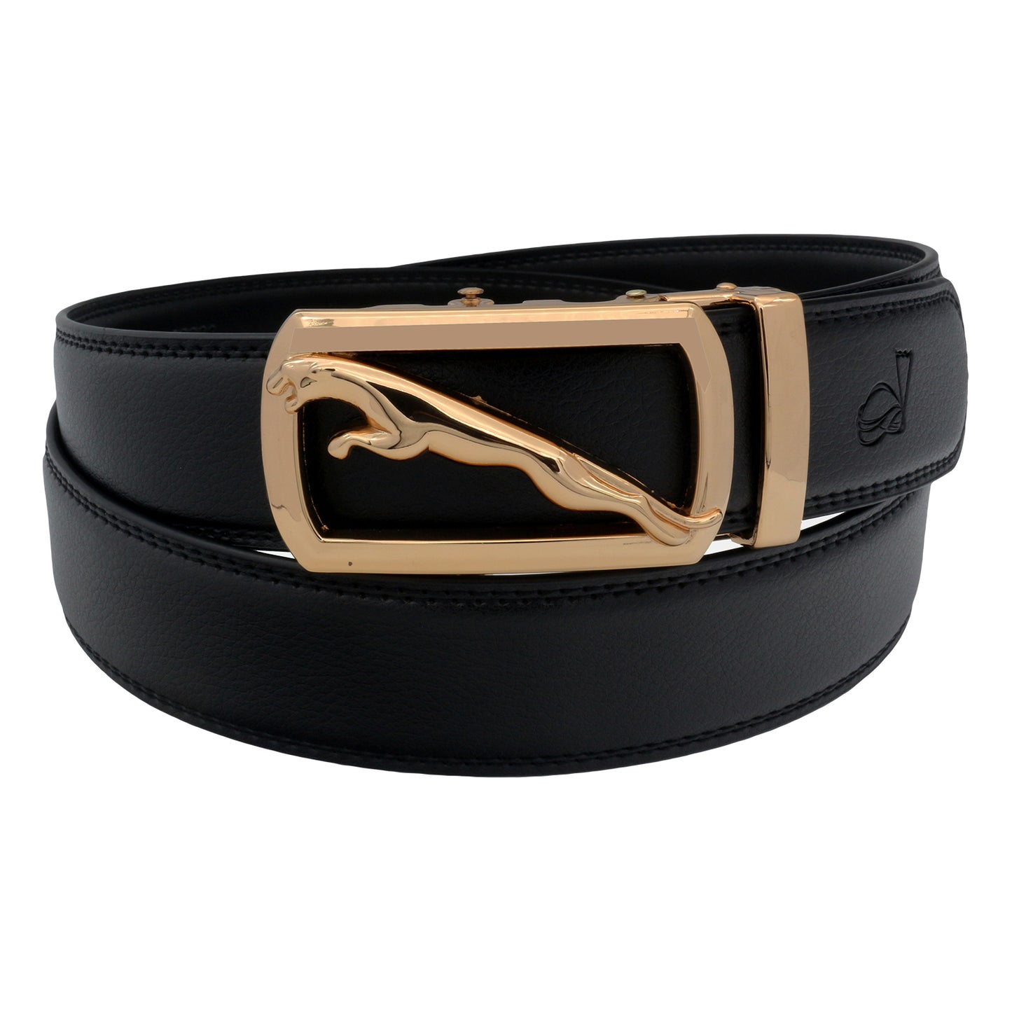 QHA Mens Ratchet Leather Belt Automatic Buckle 35mm Wide Q31