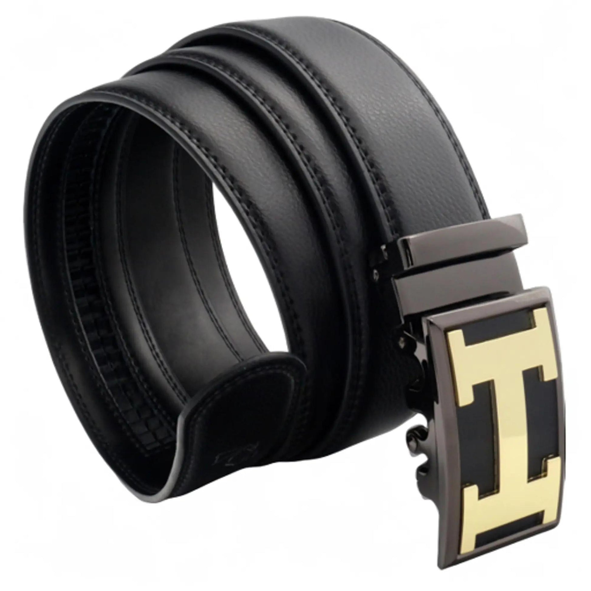 Ceinture à cliquet en cuir QHA pour homme, boucle automatique, largeur 35 mm, Q37