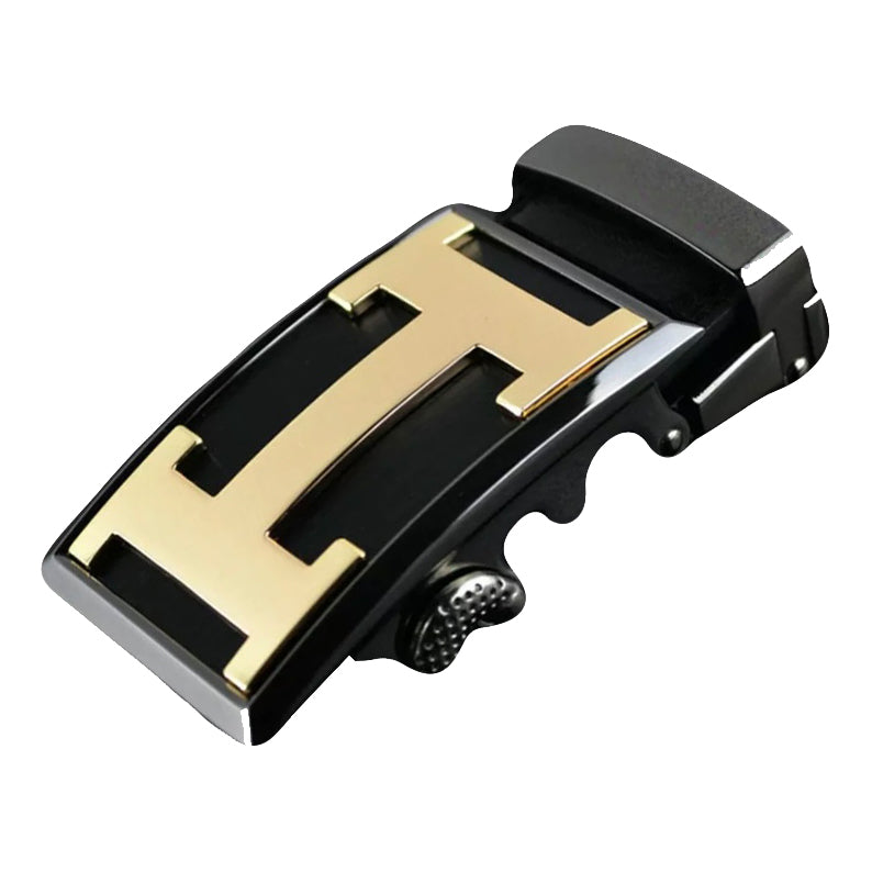 Ceinture à cliquet en cuir QHA pour homme, boucle automatique, largeur 35 mm, Q37