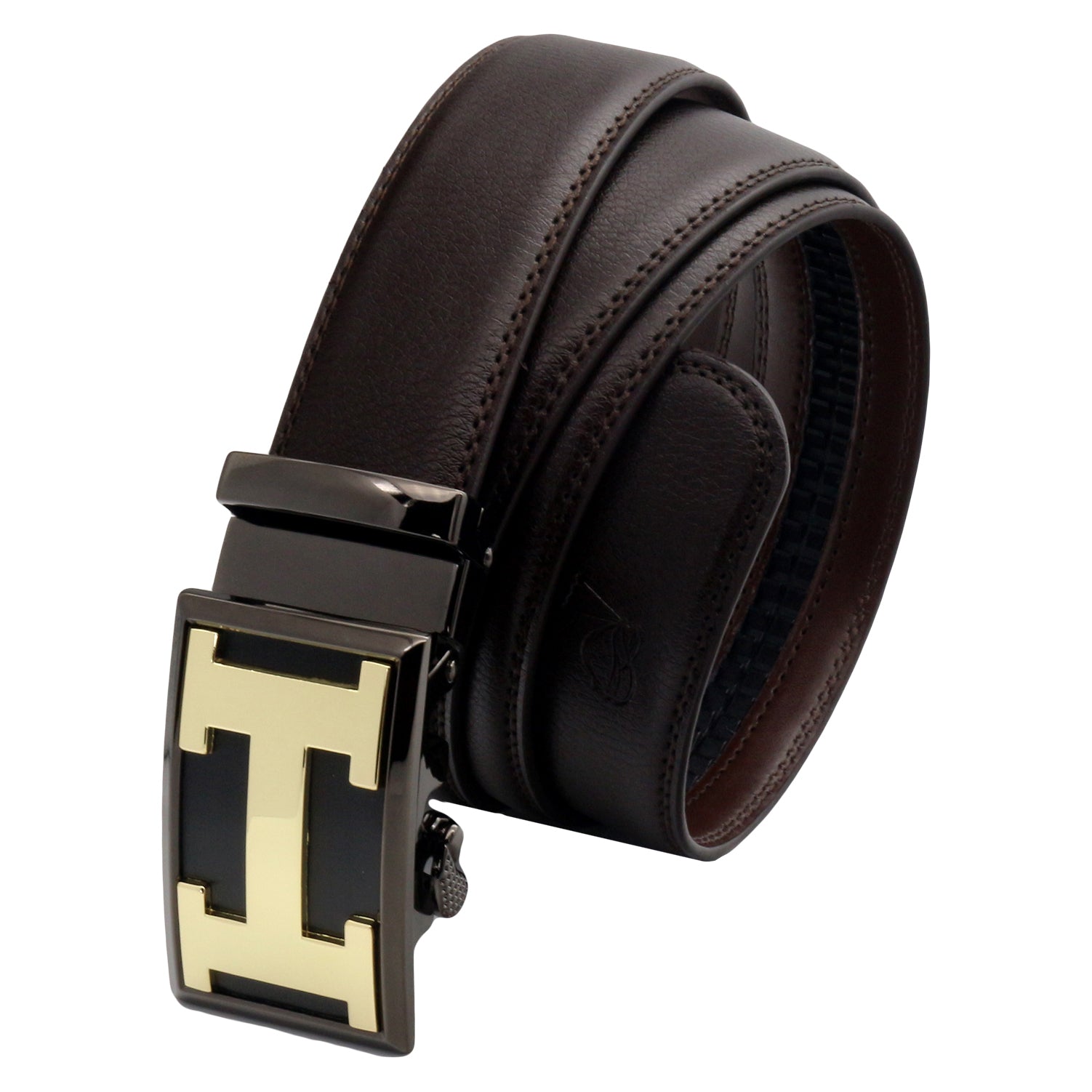 Ceinture à cliquet en cuir QHA pour homme, boucle automatique, largeur 35 mm, Q37