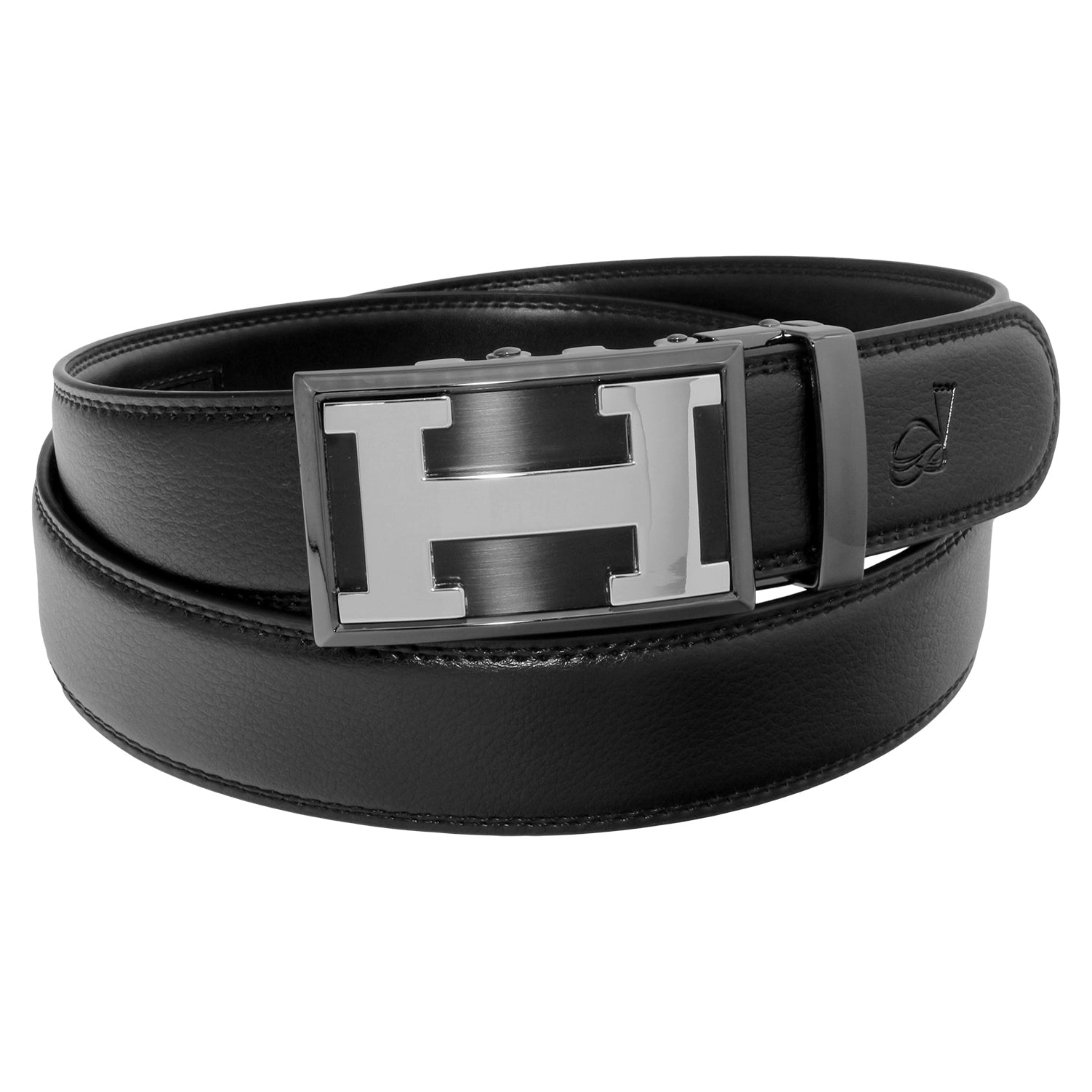 Ceinture à cliquet en cuir QHA pour homme, boucle automatique, largeur 35 mm, Q37